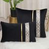 Luxurious Solid Color Dutch Velvet Pillowcase Cover with Diamond Lace, Long Rectangular Square Pillowcase Suitable for Living Room Bedroom Sofa