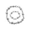 Punk Jewelry Set Barbed Wire Brambles Necklace Bracelet for Motorcyclists Bikers
