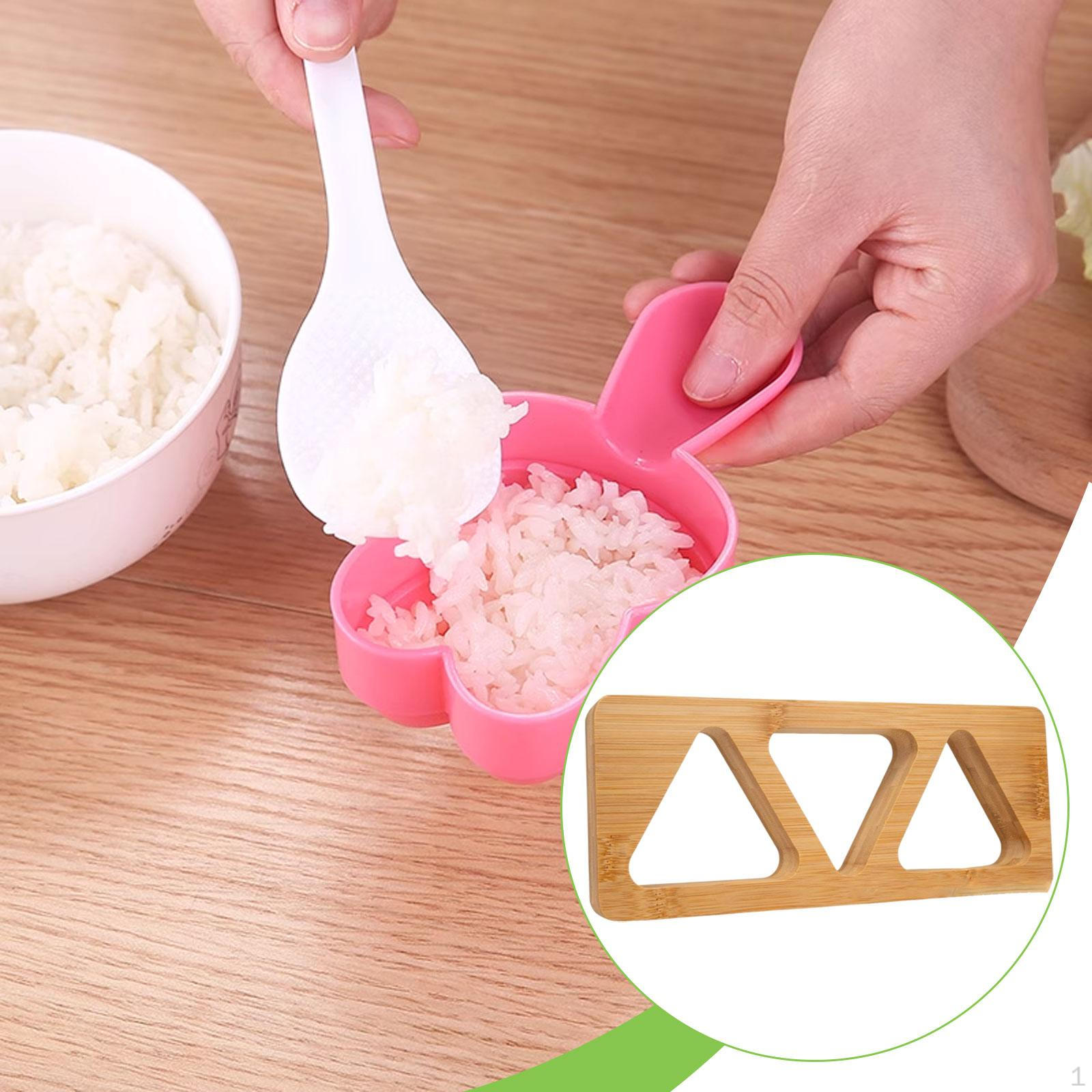 

,Деревянная форма для приготовления рисовых шариков онигири, креативная, с антипригарным покрытием, ручной работы, практичная, для домашнего использования, сделай сам суши Triangular Shape