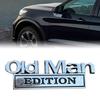 Old Man Edition Metal Emblem Badge Sticker Decal Universal Vehicle, SUV, Motorcycle for Car Truck Fits Fender or Rear Tailgate