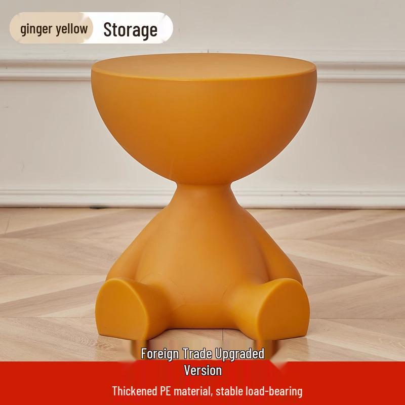 Mini Bear Movable Bedside & Sofa Side Table with Storage Rack