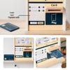 Wooden Playhouse Market Stall & Cash Register Toy for Kids' Supermarket Simulation