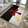Knights Templar Symbol Office Rug Chair Mat, Game Carpet, Suitable for Front Door, Bedroom, Living Room, Desk, Holiday Gift