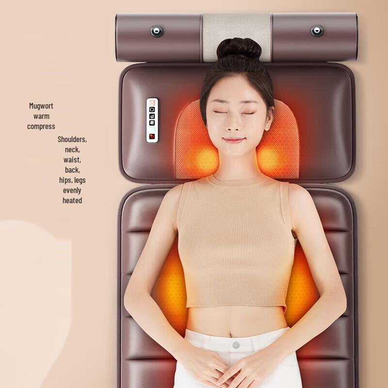 AUX Full Body Massage Chair Pad with Neck & Back Kneading CN Plug (adapter Included)