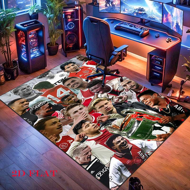 AFC Ajax logo Koberec pro obývací pokoj, ložnici, domácí dekoraci pohovky, protiskluzová podložka na hraní pro děti