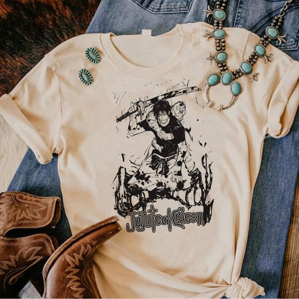 Jujutsu Kaisen shirt female korean clothes anime Grunge Gothic graphic Psychedelic Trendy korean clothes Breathable Graphic