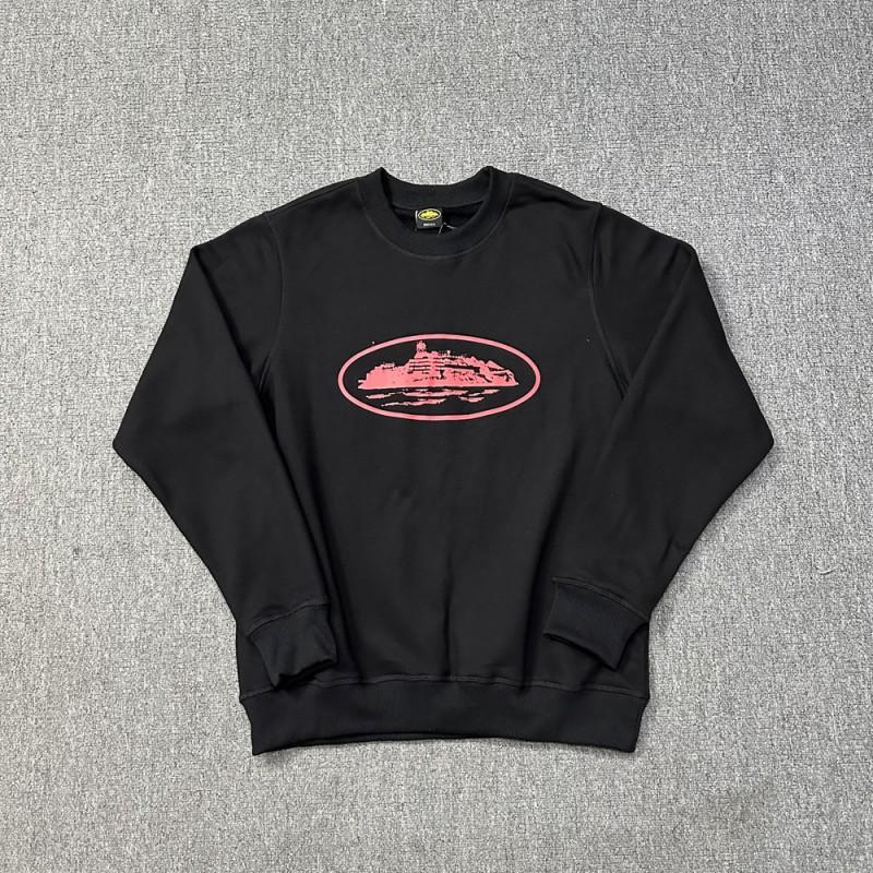 Corteiz Devil Island Print Streetwear Sweatshirt Loose Fit Crewneck Teens