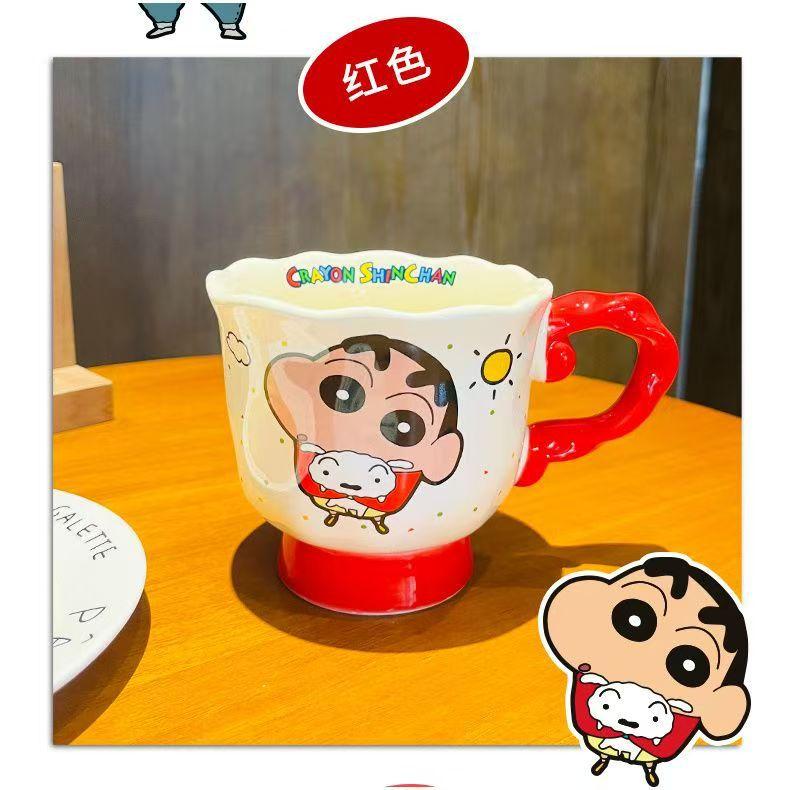 Crayon Xiaoxin Ceramic Mug Tall Coffee Cup Cute Water Cup High Value Office Breakfast Cup