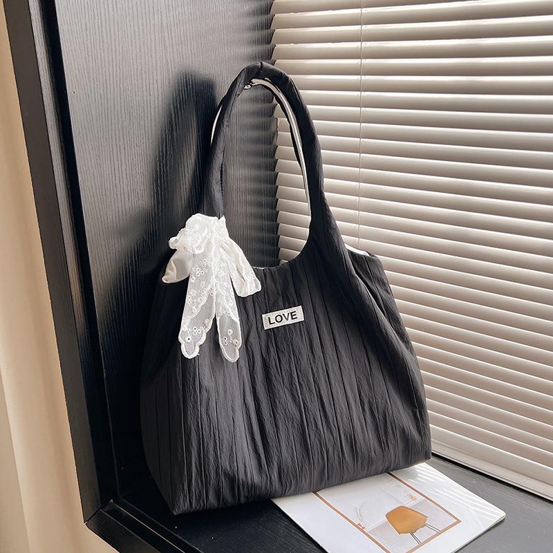 Корейская большая сумка-тоут летняя текстурная тканевая сумка сумка женская модная сумка через плечо повседневная модная сумка через плечо