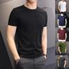 Men's Slim Fit Short Sleeve Crew Neck T-Shirt - Breathable, Quick-Drying Solid Color Base Layer for Summer