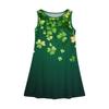Girl Summer Dress Sleeveless Printed Color Casual Dress St. Patrick's Day