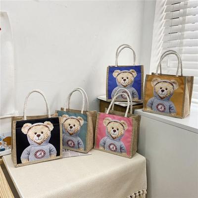 Leinen-Einkaufstasche, Nylon, frisch, für Freizeitreisen, kleine Tasche, Baumwoll-Leinen-Einkaufstasche, Stofftasche, Kunsttasche