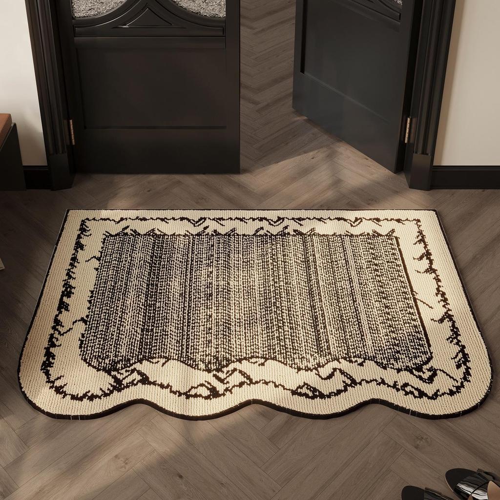 Elegant Retro Non-slip Door Mat - Wear-resistant, Cuttable Polypropylene