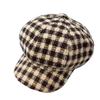 Keep Warm Women Painter Hat Small Fragrant Style Women Octagonal Cap Retro Plaid Beret Hat  Girl
