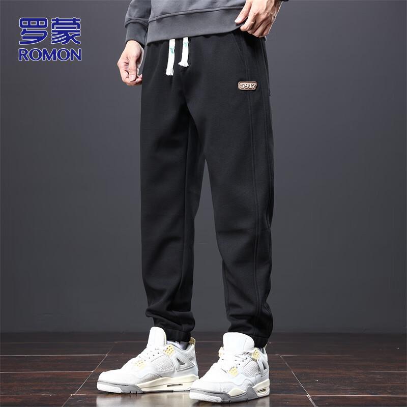 ROMON Men's Loose Fit Tapered Casual Sweatpants