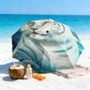 1pc cartoon tiger Umbrella Portable Folding Umbrella Iron Frame Hole Bone Structure Outdoor Home Umbrella