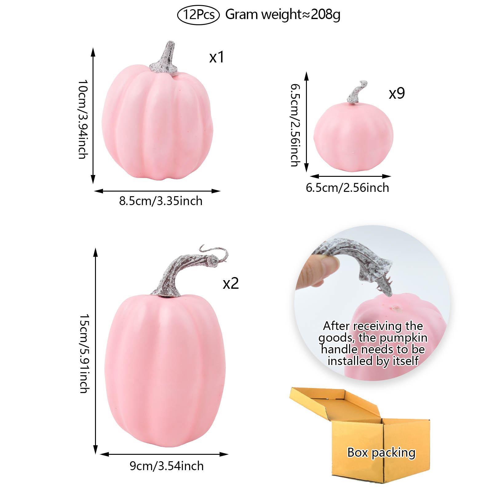 

12pcs Halloween Pumpkins Ornaments Decor Foam Pumpkin Reusable For Home Thanksgiving Harvest Party Halloween Decorations