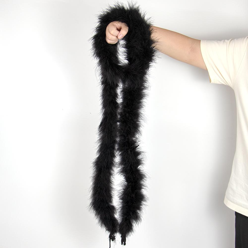 DIY 50Grams Marabou Turkey Feathers Boa for Crafts Needlework Shawl Party Scarf Carnival Costume Wedding Plumes Decoration 2Yards
