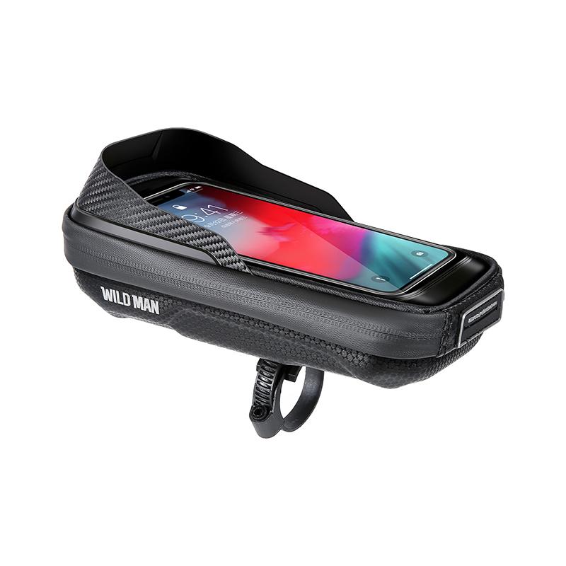 WILDMAN E16 Custom Logo Quick Release Bicycle Cycling Handlebar Mobile Phone Holder Bag MTB Road Bike Accessories Storage Bag