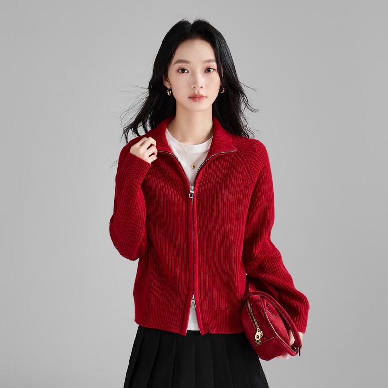 SOFSIL Women's Vintage Zipper Knit Cardigan