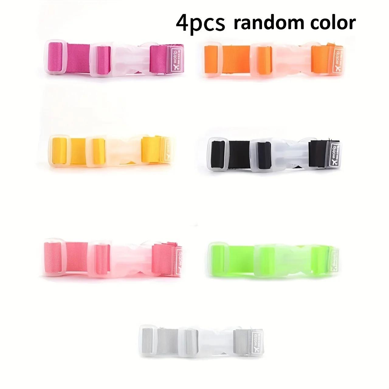 

4/6pcs Colored Luggage Straps! Travel Portable Adjustable Luggage Safety Belt Release Buckle,Luggage Travel Accessories Handle