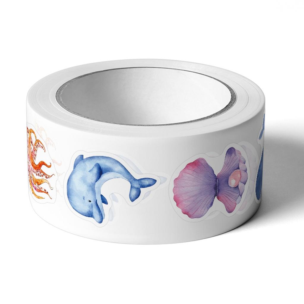 500 Pcs/roll Animal Stickers Teacher Reward Stickers Cute Animal Space Stickers School Supplies Incentives Roll Sticker 1 inch