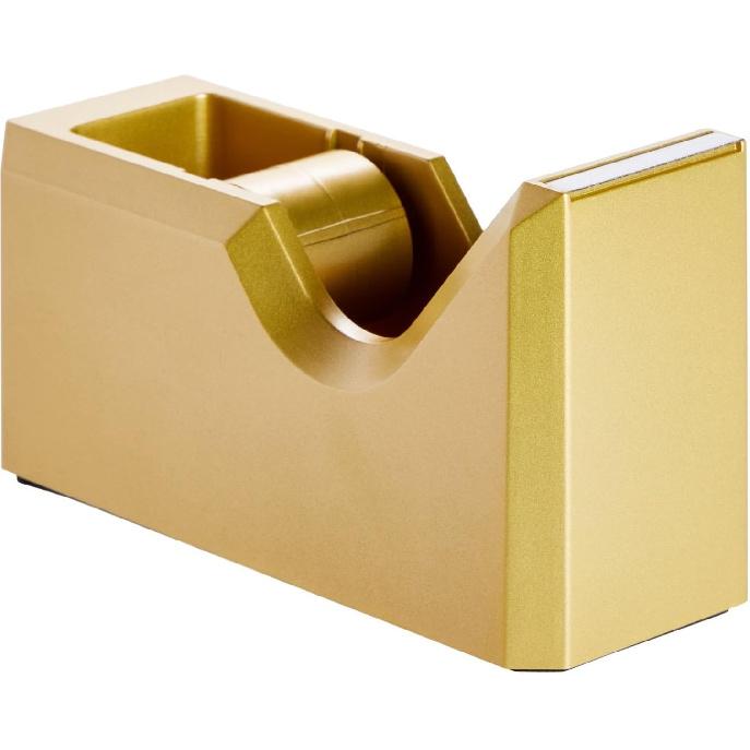 2 Piece Matte Gold Stapler and Tape Dispenser Set for Home Office Decor, Classroom Supplies, Desk Accessories for Dorm Room, Students, Teachers,