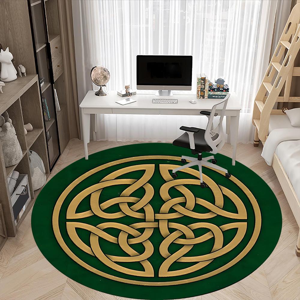 1 st Keltische Knoop Kantoor Ronde Vloerkleed, Mat Geschikt Voor Kantoor, Onder Kantoorbureaus Slaapkamer Woonkamer Huisdecoratie, Kamer Decor