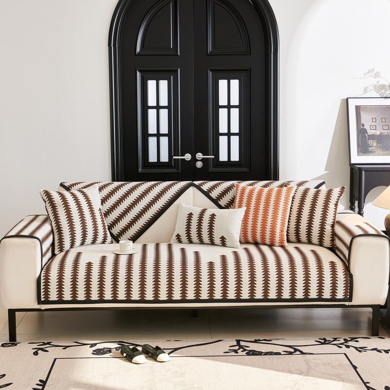 Nordisch Schlicht Vier Jahreszeiten Universelles Sofakissen Gerade Reihe Sofa Rutschfestes Kissen Hoher Anspruch Sofabezug Handtuch