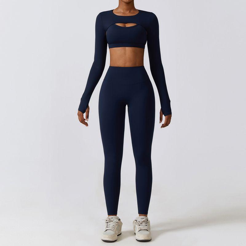 Guangzhou Zechuang Clothing Co., Ltd. Fashion Fall and Winter Skinny Yoga Clothes Nude Feel Quick-Drying Sports Suit Slim Looking