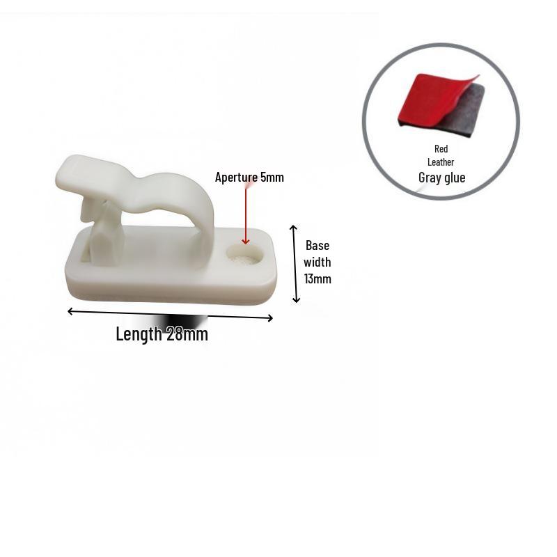 Nylon Adhesive Cable Management Clips - R-Type Crimp for Wire and Network Cables