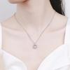 Smart Necklace Women'S Round Full Diamond Moving Pendant Ins Wind Niche Light Luxury Design Jewelry Premium Durable