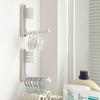 Punch Free Hanger Storage Shelf Wall Mounted Hanger Organizer Foldable Clothes Hanger  Household