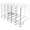 Didabotak Closet Organizer Shelf Acrylic Shelf Transparent Closet Adjustable Plastic Shelf Dividers for Storage Set of 6 Dividers, Dividers,