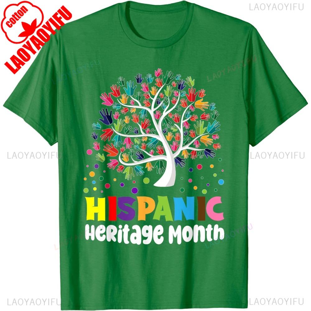 

Happy National Hispanic Month Shirt All Countries Hand Tree Unisex TShirt Creative Design Hispanic Promotion Tee Unisex Women Tops 4XL