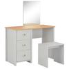 Dressing Tables Dressing Table With Mirror And Stool Grey 104X45x131 Cm