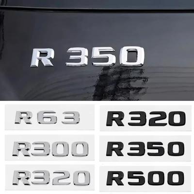 ABS Car Rear Sticker Alphabet Trunk Badge Decal Exterior for R63 R300 R320 R350 R500 R Class 3D Emblem Accessories