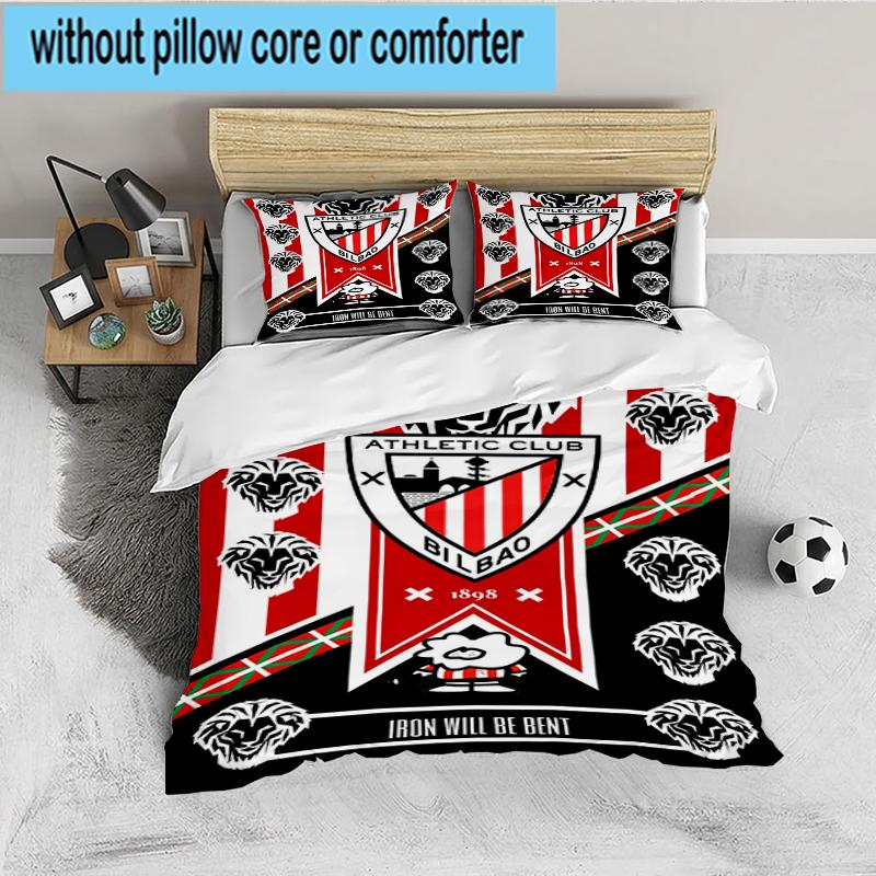 3PCS Football Athletic  Bedding set,Ideal for1pc Duvet Cover And 2pcs Pillowcases Perfect for Christmas gift,Ideal for Bedroom, Dormitory