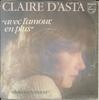 7inch Record CLAIRE DASTA  Avec Lamour En Plus 6010475 Philips 1982 France Pop Used
