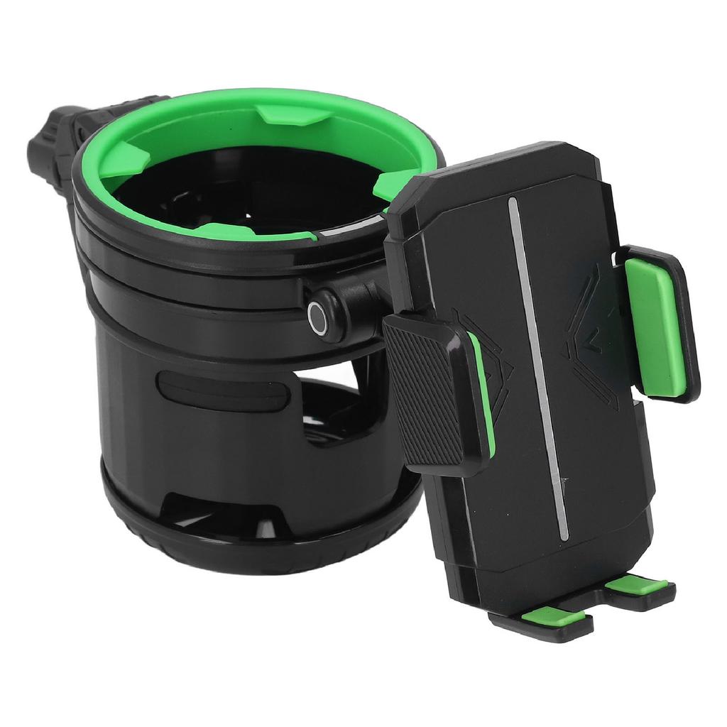 Kinderwagen-Getränkehalter mit Handyhalter 360 Grad Drehung Doppel-Becher- und Flaschenhalter Getränkehalter für Roller Fahrrad