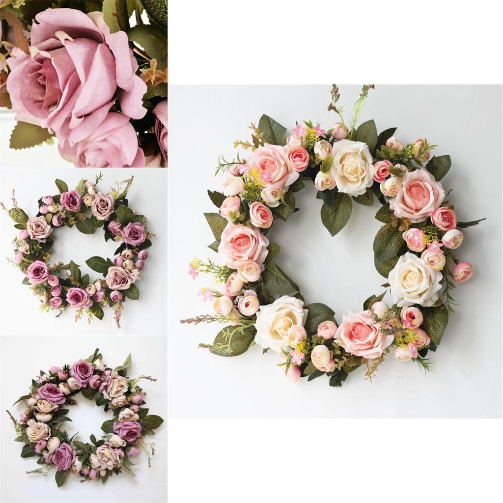 Elegant Peony Rose Flower Wreath For Stylish Wedding And Home Door Decor