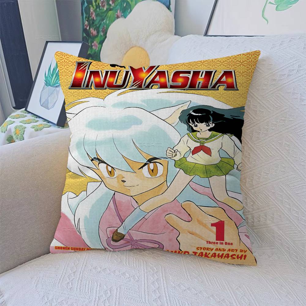 

Anime I-Inuyasha Vintage Pillow Cushion Cover Pillowcase Living Room Sofa Home Decor Customized 30cmx30cm