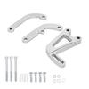 3pcs Car Power Steering Mounting Bracket Chrome Polished Replacement for CHEVY LWP SMALL BLOCK 262‑400