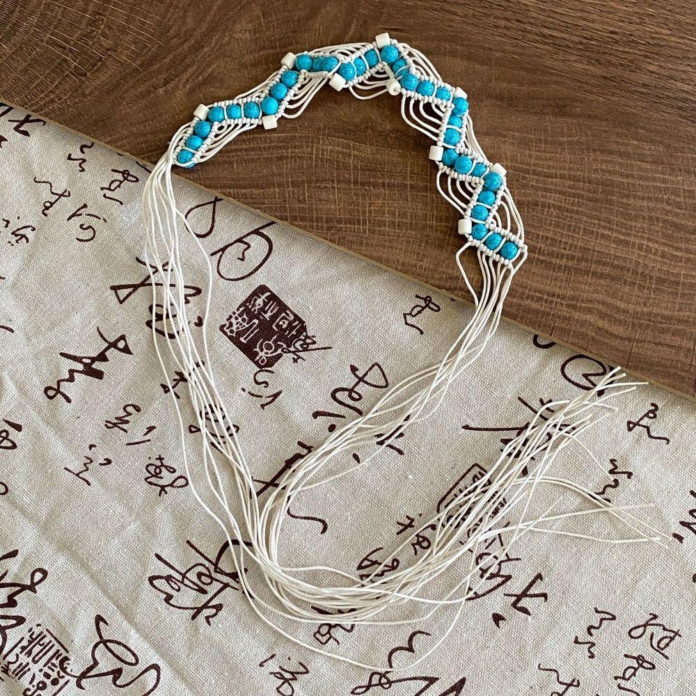 Woven Dress Waist Chain Jeans Decor Ethnic Style Braided Headband Vintage Bohemia Hair Band  Daily