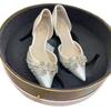 Fashion Fashion Shoes Female 2025 New Slip On Women's High Heels Pumps Women Crystal Pointed Toe Shallow Thin Heel Women's Sandals