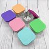 Stainless Steel Food Containers Square Food Storage Box Snack Tin Lunch Box for Children Suitable for Basic Foods Fruit