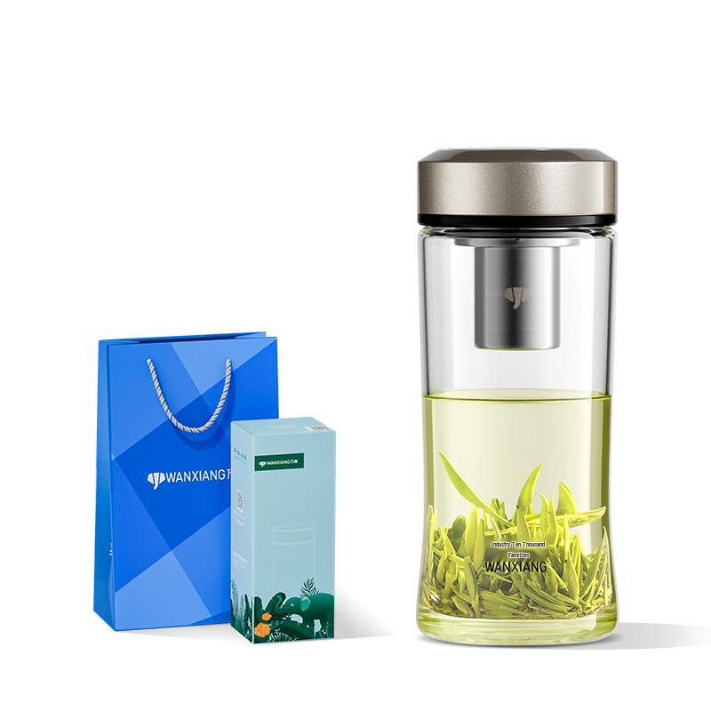 Wanxiang U317 Curved Single-Layer Glass Tea Infuser Bottle