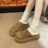 Large Size Fluffy Slippers for Women's Outer Wear 2025 Autumn and Winter New Velvet Casual Warm Thick-soled Bag Head Half Slippers