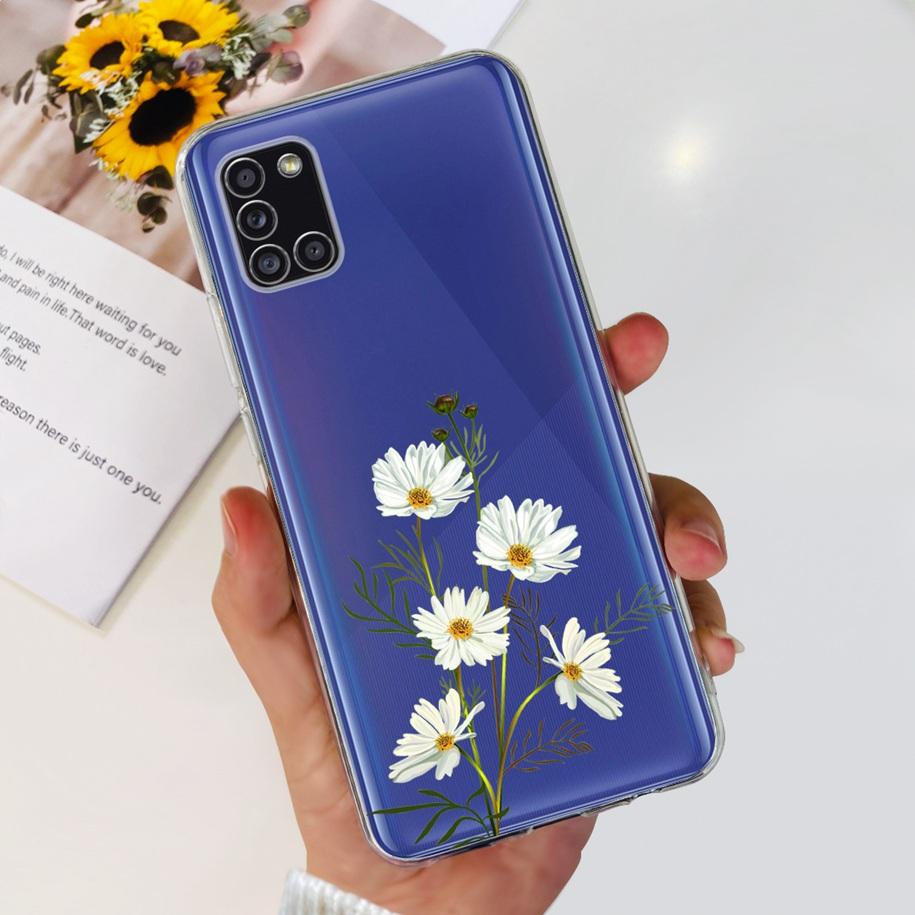 For Samsung A51 Case SM-A515F Flower Cover Fashion Silicone Soft Bumper Clear Funda For Samsung A31 A71 SM-A315F A 51 Phone Case