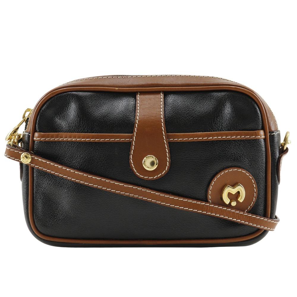 

Mila Schon Shoulder Bag black leather Women Used